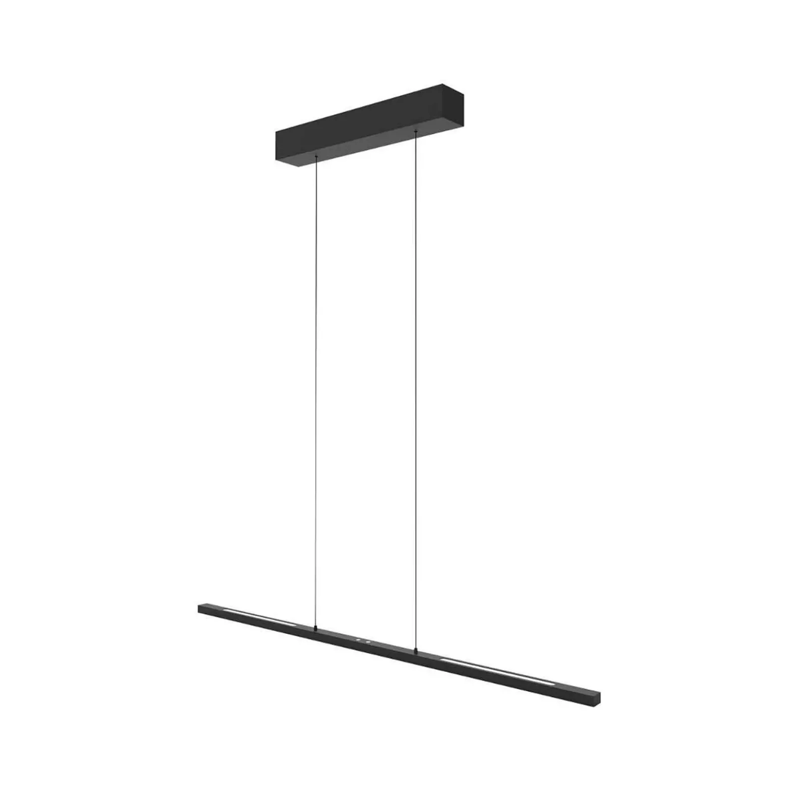 Lámpara colgante LED Bande, arriba/abajo, negra, 120 cm, CCT, atenuador