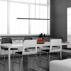 lámpara colgante LED Bande, 150 cm arriba/abajo, negro, CCT, atenuador