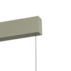 Lámpara colgante LED BAR, verde oliva, longitud 150 cm, metal, 32 W