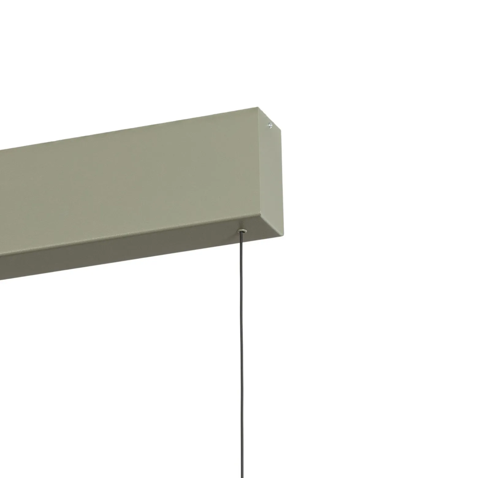 Lámpara colgante LED BAR, verde oliva, longitud 150 cm, metal, 32 W