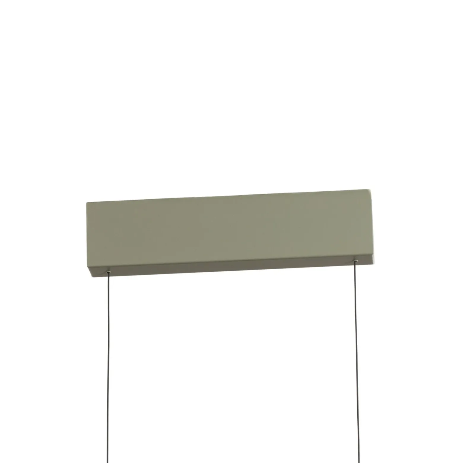 Lámpara colgante LED BAR, verde oliva, longitud 150 cm, metal, 32 W