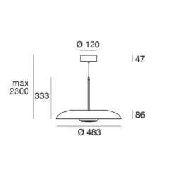 lámpara colgante LED Basin_P, blanca, metal, Ø 49 cm, IP40