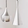 Lámpara colgante LED Beat Fat Unbeaten de Tom Dixon, color aluminio