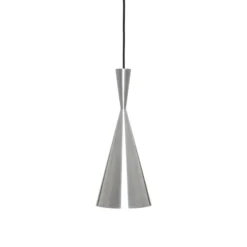 Lámpara colgante LED Beat Tall Unbeaten de Tom Dixon, color aluminio