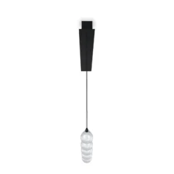 Lámpara colgante LED Calista, cromada, longitud 100 cm, metal/cristal, 5 luces