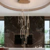 Lámpara colgante LED Colette oro rosa 14 luces Ø 60cm control remoto