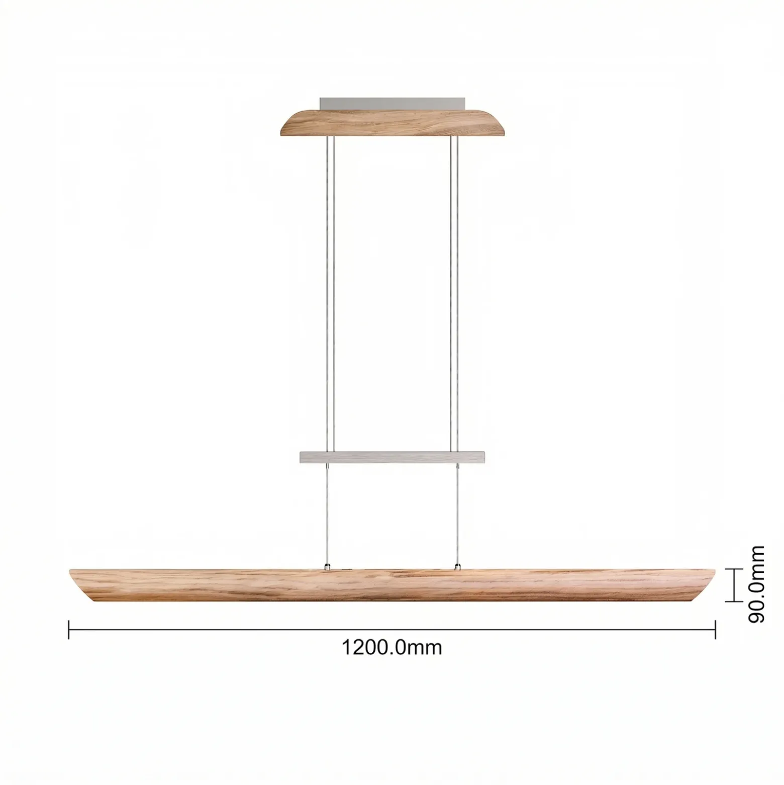Lámpara colgante LED Colombia S, roble natural