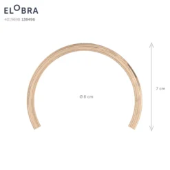 Lámpara colgante LED Colombia S, roble natural
