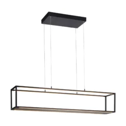Lámpara colgante LED Conni de Paul Neuhaus, negra, 105 cm