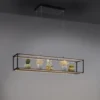 Lámpara colgante LED Conni de Paul Neuhaus, negra, 105 cm