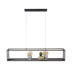 Lámpara colgante LED Conni de Paul Neuhaus, negra, 105 cm