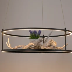 Lámpara colgante LED Conni de Paul Neuhaus, negra, Ø 50 cm