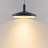 Lámpara colgante LED con riel LORA III, negra, Ø 36 cm, 40°, CCT, trifásica