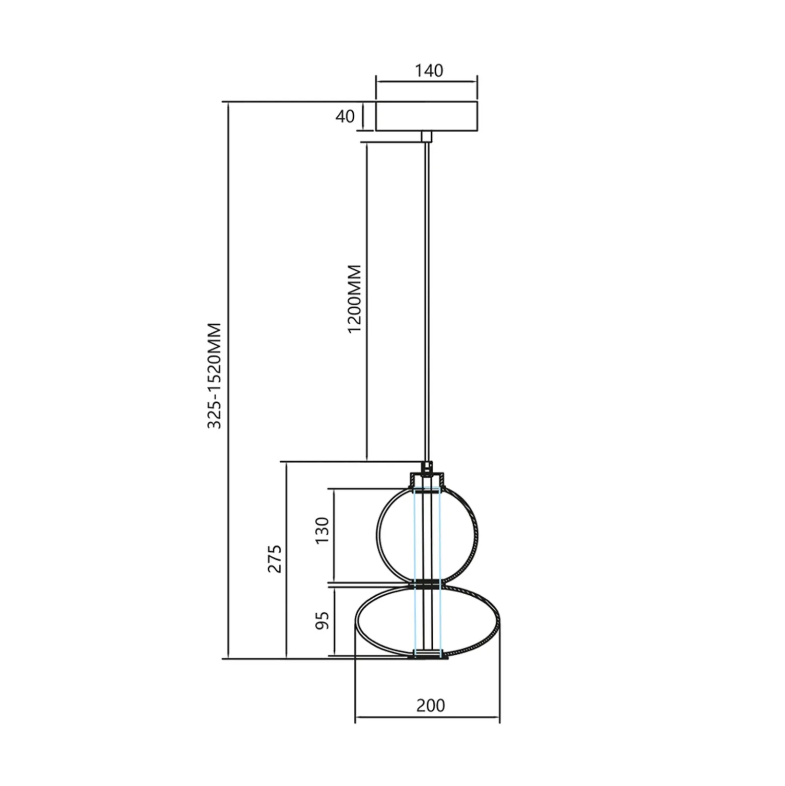 Lámpara colgante LED Daphne, cristal ámbar transparente, altura 28 cm