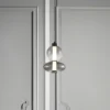Lámpara colgante LED Daphne, cristal gris transparente, altura 28 cm