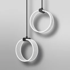Lámpara colgante LED Decor Circle de OSRAM, 2 luces, CCT, negro
