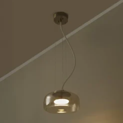 Lámpara colgante LED DECOR GLOW de OSRAM, ámbar/dorado, Ø 38 cm, luz hacia