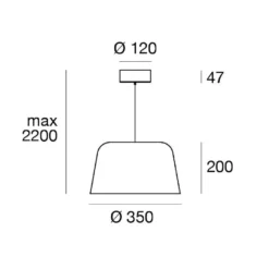 Lámpara colgante LED Delfi_P, blanca, Ø 35 cm, metal