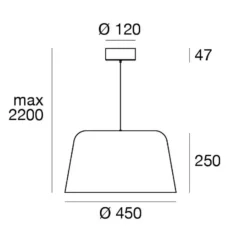 Lámpara colgante LED Delfi_P, blanca, Ø 45 cm, metal