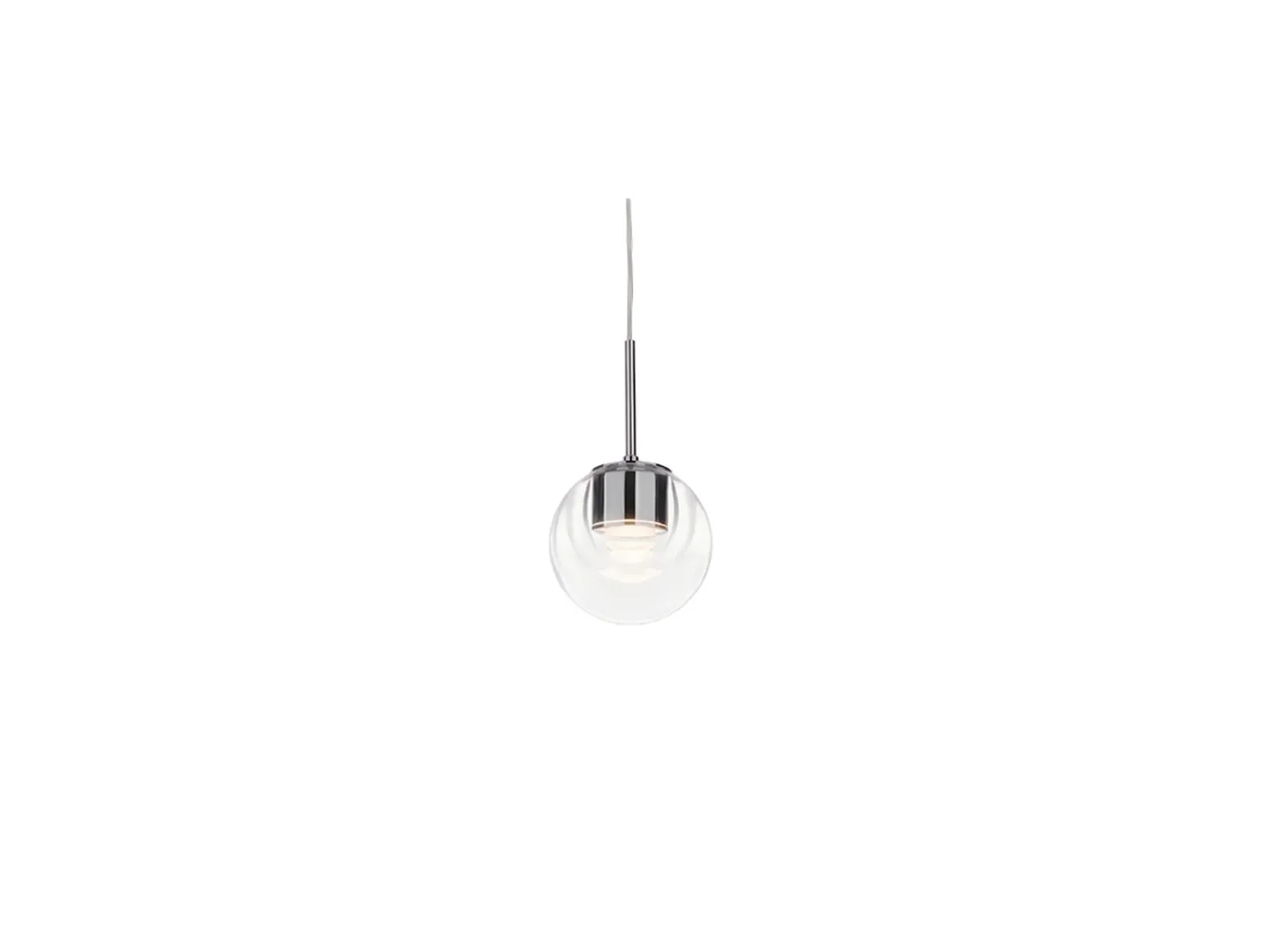 Lámpara colgante LED Dew de kdln, color cromado, 1 luz, Ø 11 cm