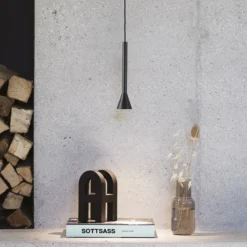 Lámpara colgante LED Diesis de IDEAL LUX, negra, Ø 6 cm, metal
