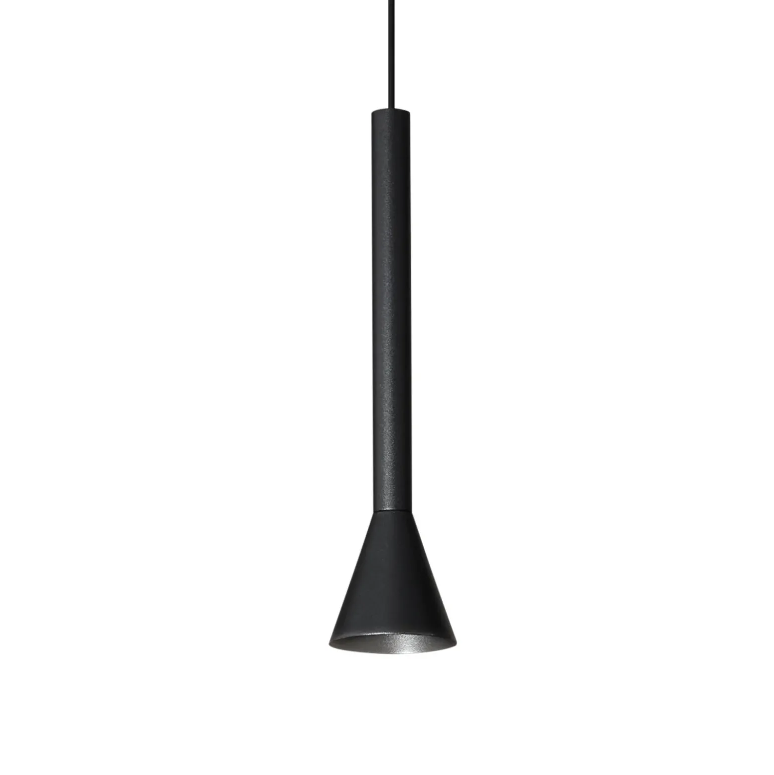 Lámpara colgante LED Diesis de IDEAL LUX, negra, Ø 6 cm, metal
