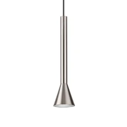 Lámpara colgante LED Diesis de IDEAL LUX, color níquel, Ø 6 cm, metal