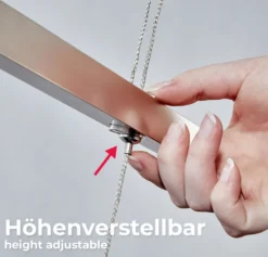 Lámpara colgante LED Dina, 4 luces, níquel, regulable en altura, 3000 K