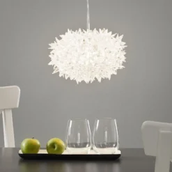 Lámpara colgante LED diseño Bloom 28cm traslúcido