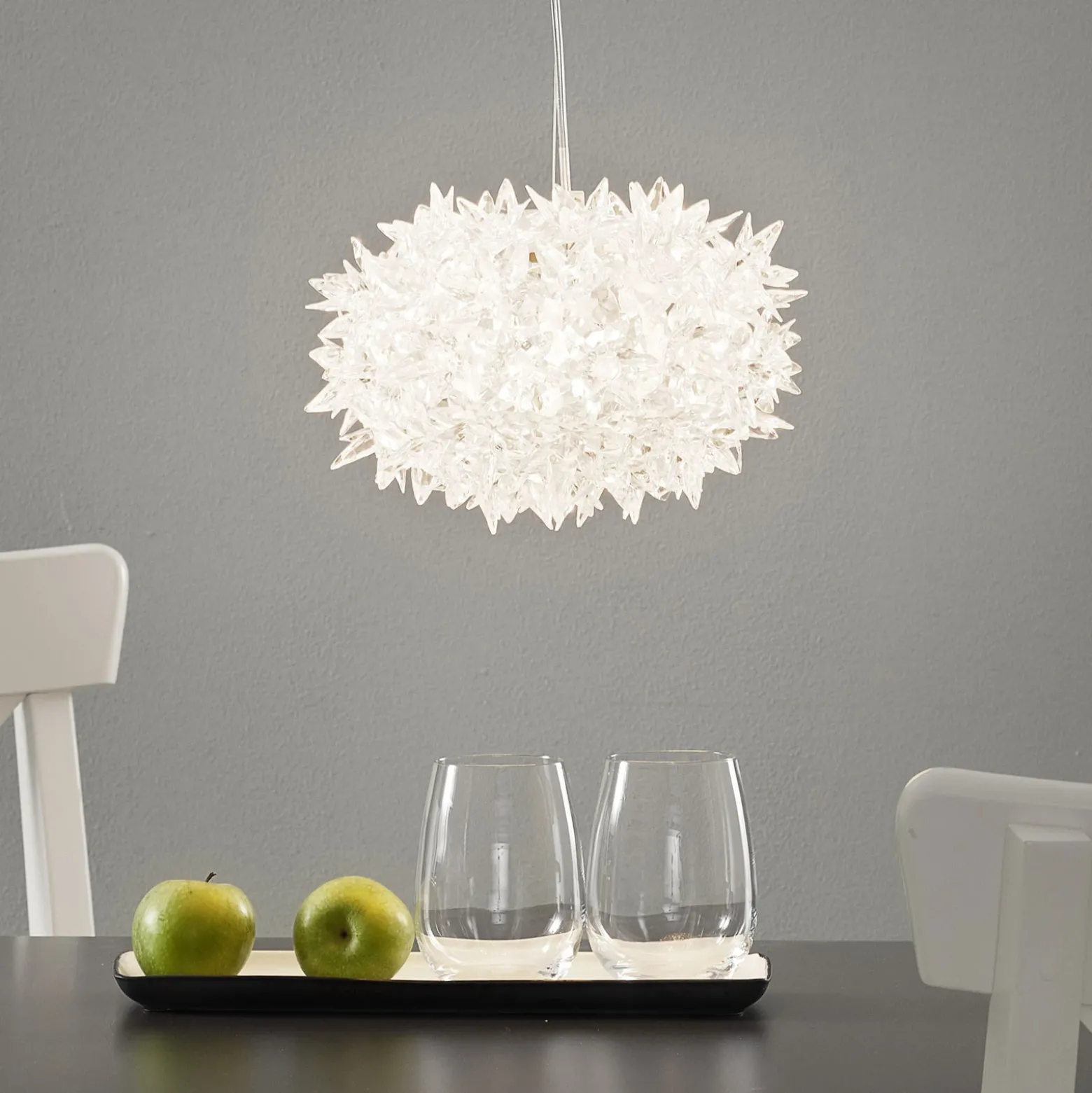 Lámpara colgante LED diseño Bloom 28cm traslúcido
