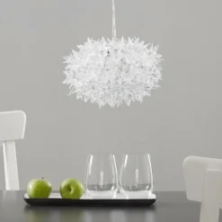 Lámpara colgante LED diseño Bloom 28cm traslúcido