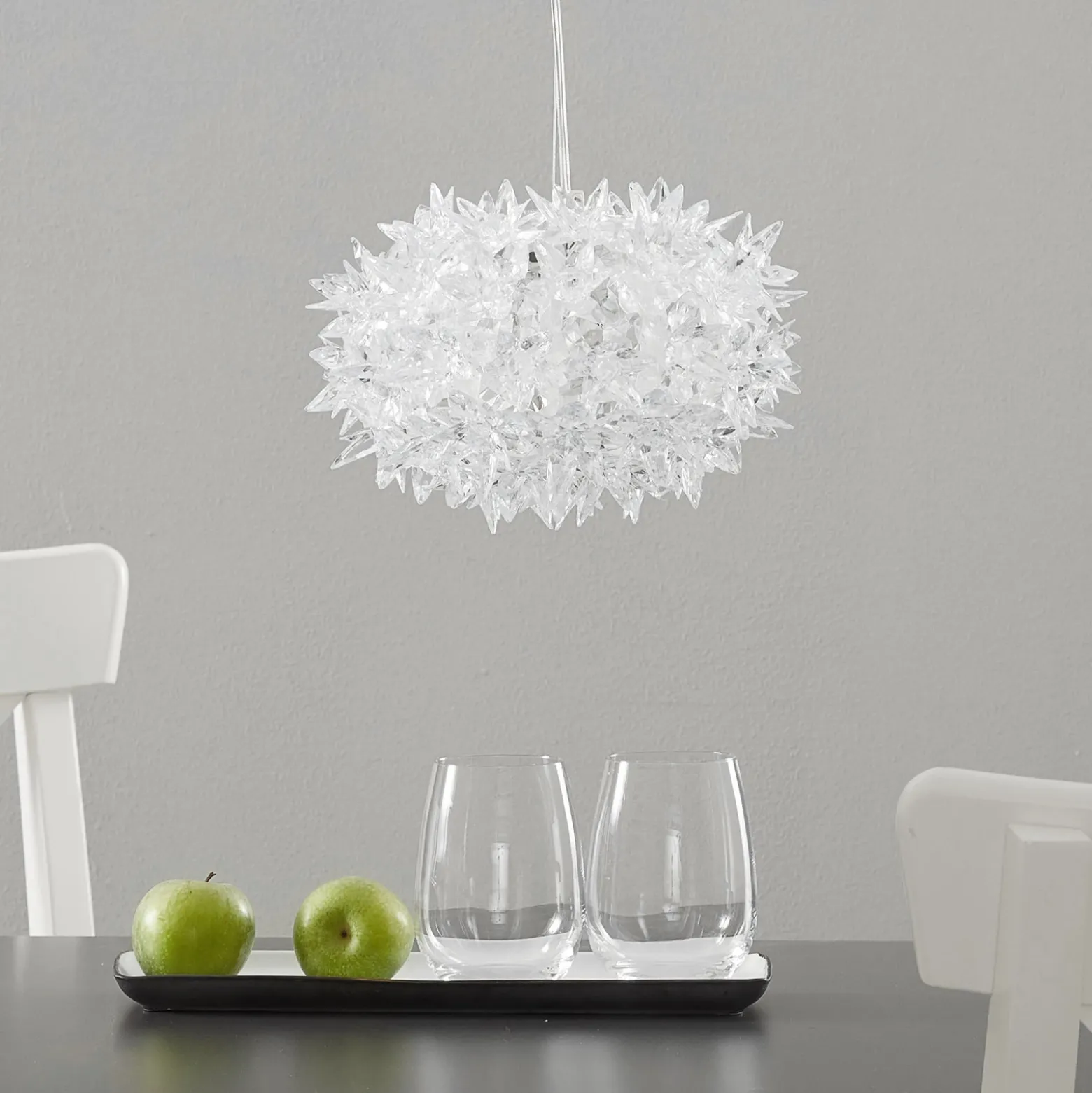 Lámpara colgante LED diseño Bloom 28cm traslúcido