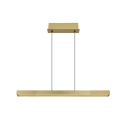 Lámpara colgante LED Ethan, color latón, 150 cm, extensible