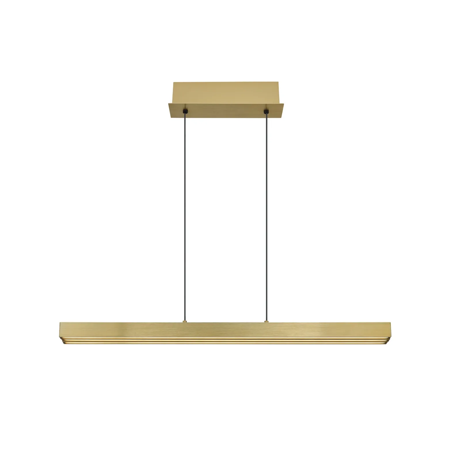 Lámpara colgante LED Ethan, color latón, 150 cm, extensible