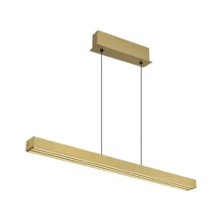 Lámpara colgante LED Ethan, color latón, 150 cm, extensible
