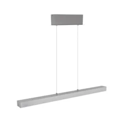 Lámpara colgante LED Ethan, color aluminio, metal, 150 cm, extensible
