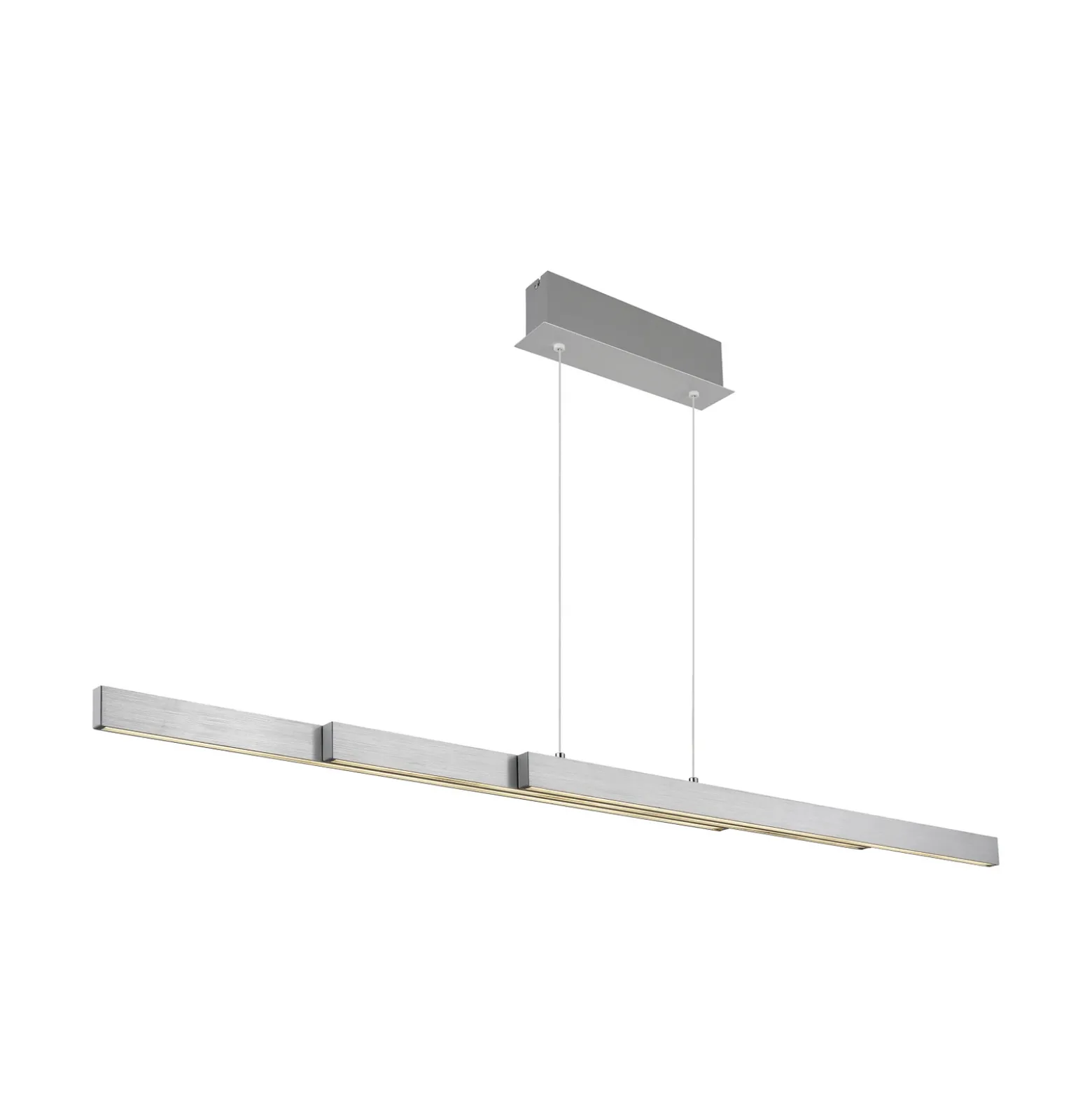 Lámpara colgante LED Ethan, color aluminio, metal, 150 cm, extensible