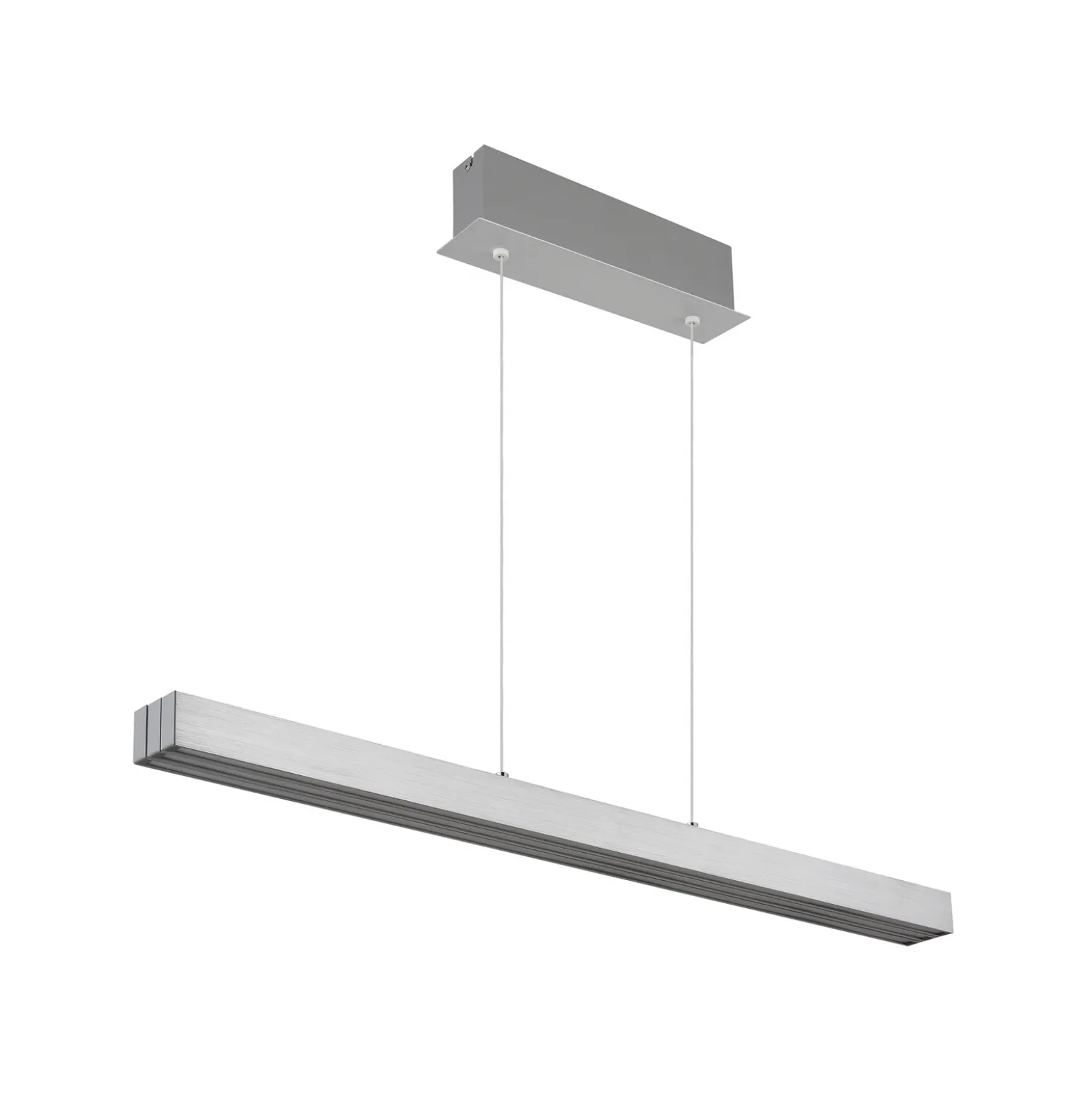 Lámpara colgante LED Ethan, color aluminio, metal, 150 cm, extensible