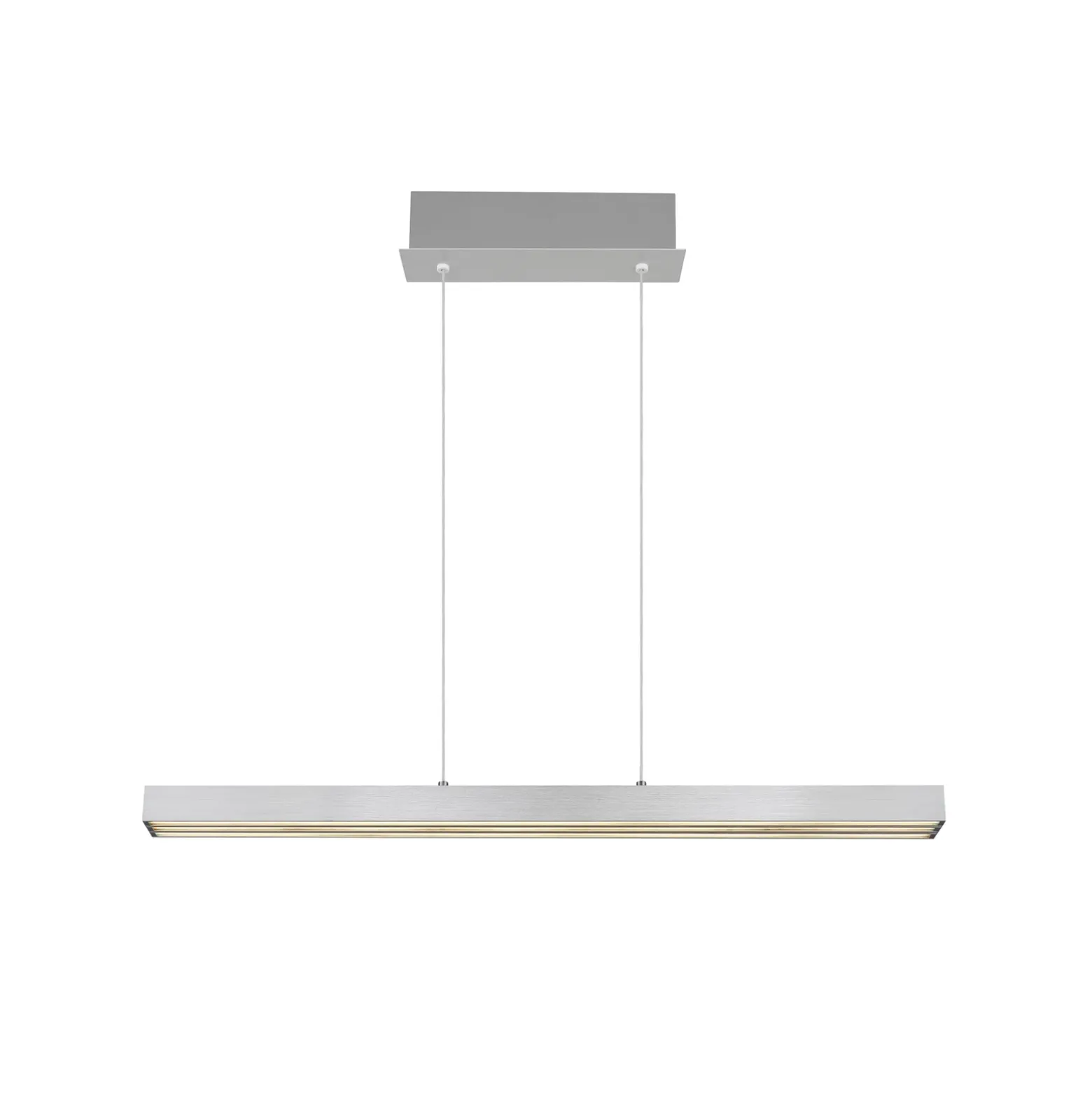 Lámpara colgante LED Ethan, color aluminio, metal, 150 cm, extensible