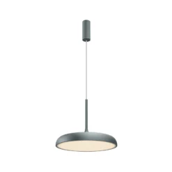 Lámpara colgante LED Gerhard de Maytoni, Ø 40 cm, gris, metal