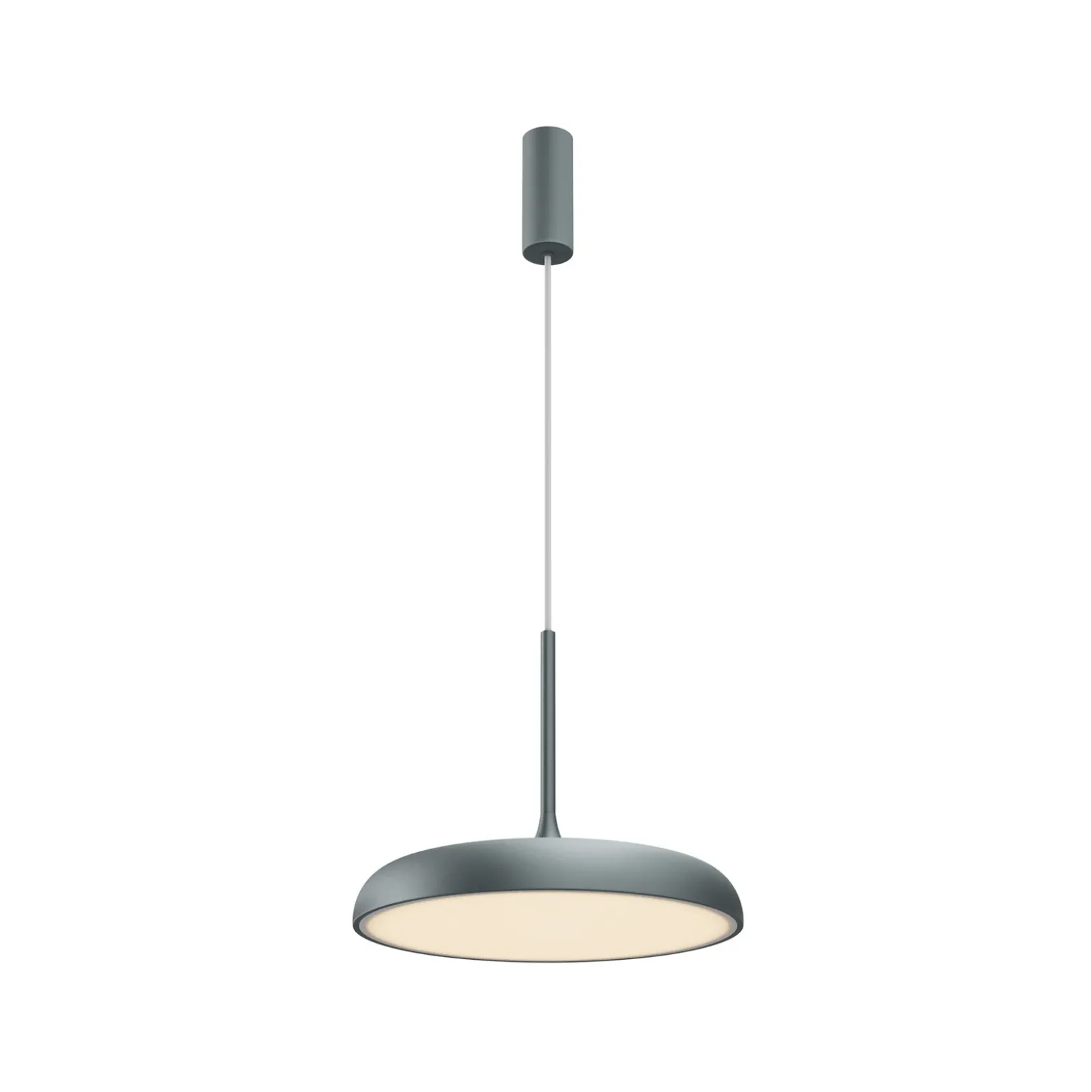Lámpara colgante LED Gerhard de Maytoni, Ø 40 cm, gris, metal