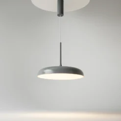 Lámpara colgante LED Gerhard de Maytoni, Ø 40 cm, gris, metal