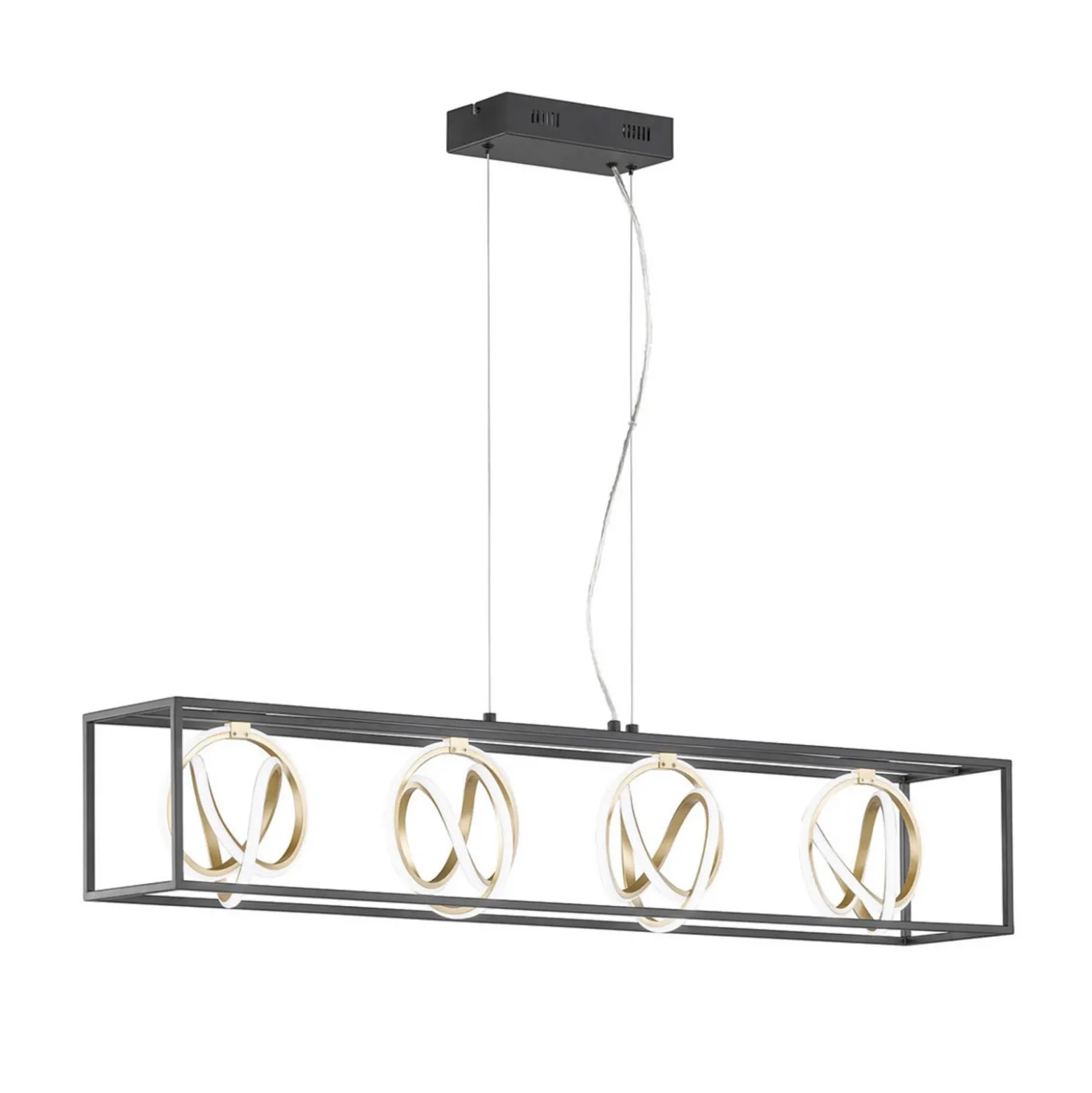 Lámpara colgante LED Gisi, CCT, atenuable, 4 luces