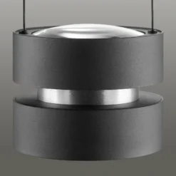 Lámpara colgante LED Glow-Sphere, Ø 18 cm, negro, metal