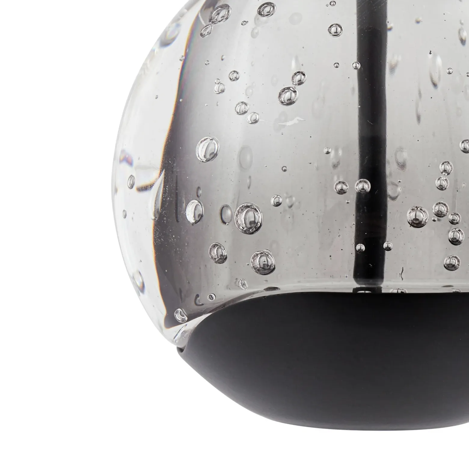 Lámpara colgante LED Hayley de Lucande, negra, 3 luces, cristal