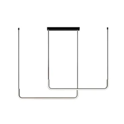 Lámpara colgante LED Horizon, metal, negro, 4000 K