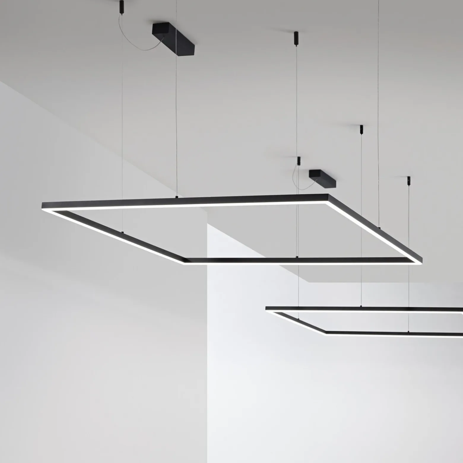 Lámpara colgante LED Ideal Lux Oracle Slim 90 x 90 cm negro 3000 K