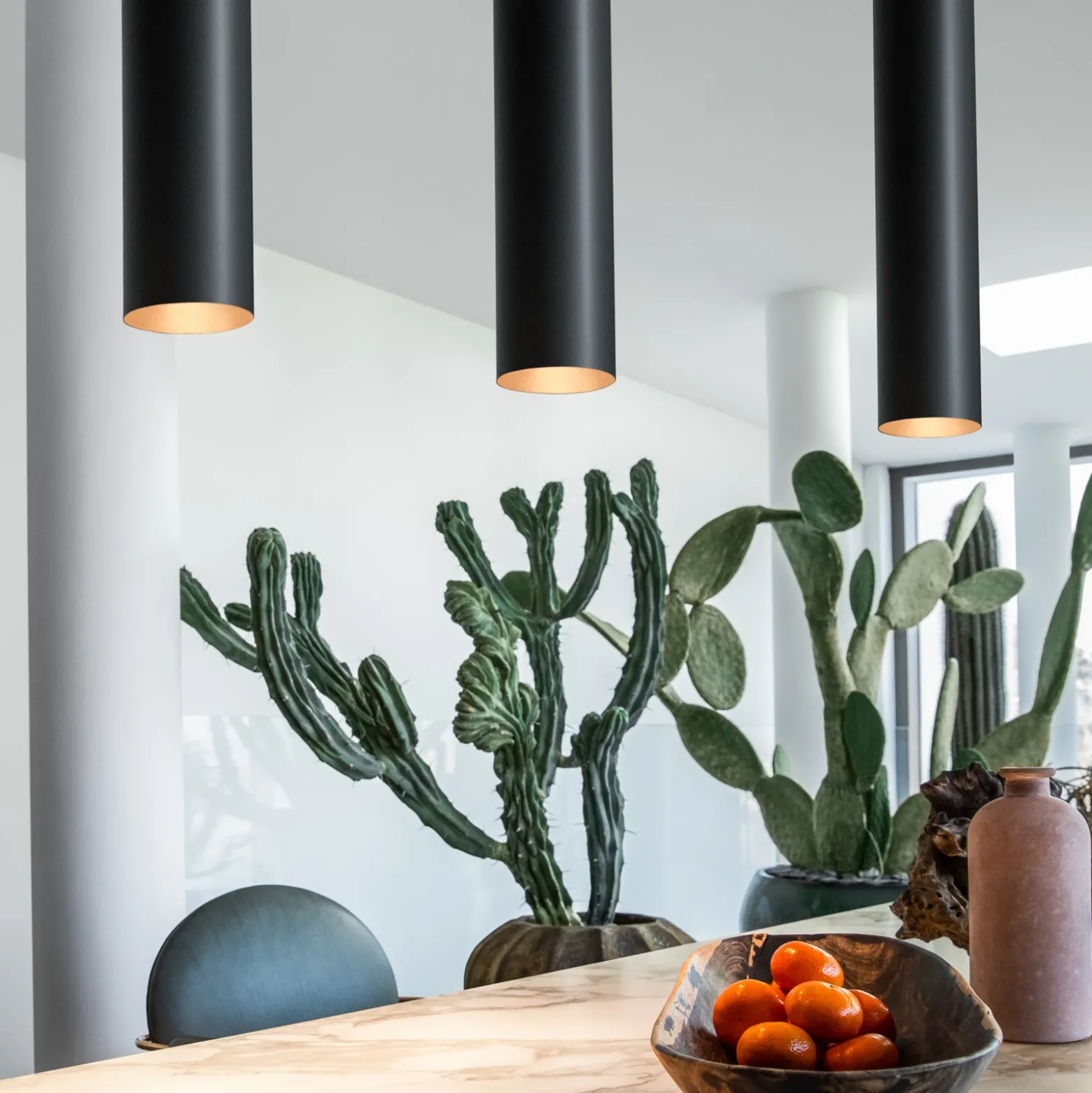 Lámpara colgante LED Ideal Lux Look, Ø 6 cm, negro, metal