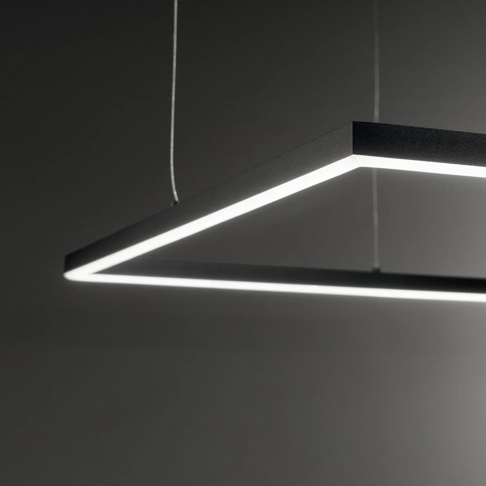 Lámpara colgante LED Ideal Lux Oracle Slim 90 x 90 cm negro 3000 K