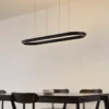 Lámpara colgante LED inteligente Lucande Melinay, negro, CCT, Tuya